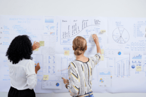 A medical practice owner going over their healthcare marketing plans